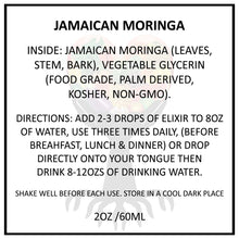 Load image into Gallery viewer, JAMAICAN MORINGA TONIC ELIXIR 2OZ/60ML (FREE SHIPPING)