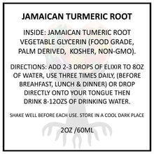 Load image into Gallery viewer, JAMAICAN TURMERIC ROOT TONIC ELIXIR 2OZ/60ML (FREE SHIPPING)